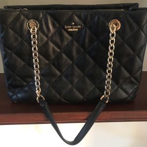 Kate spade large quilted leather tote